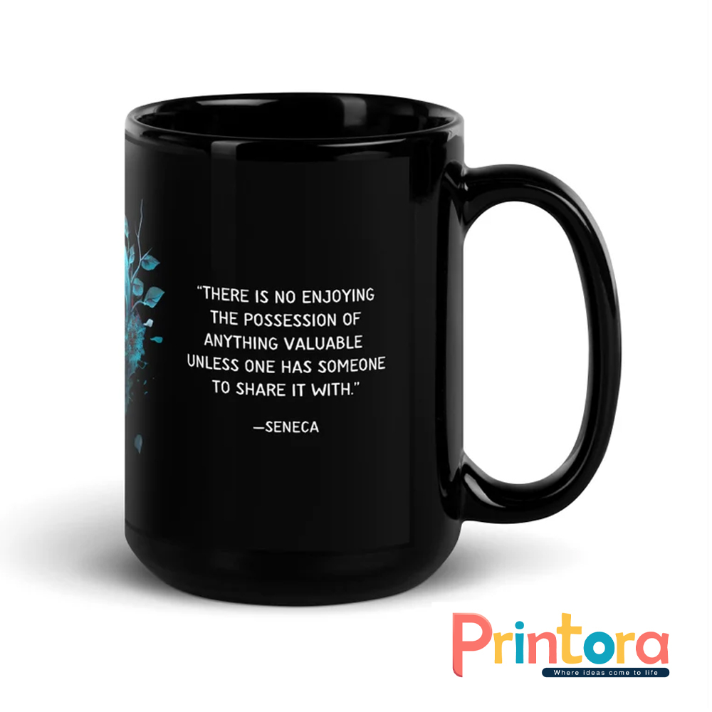 Black Customized Quote Mug – Personalized Text Mug