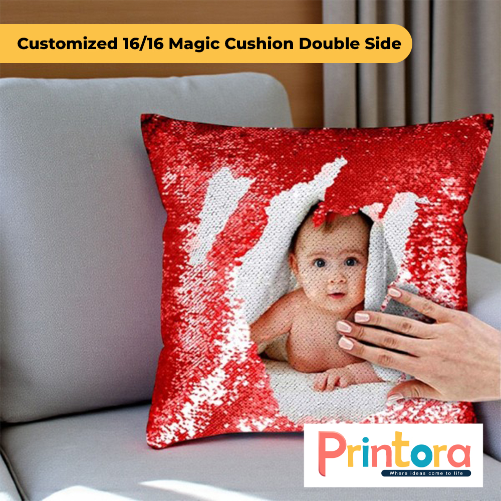 16x16 Magic Cushion Cover – Single Side Printed Color-Changing Cushion - Image 2