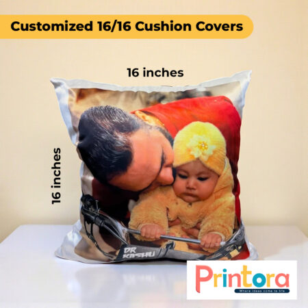 16x16 silk fabric cushion cover single side printed for sofa and living room décor